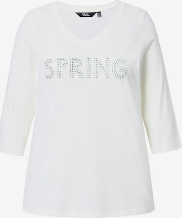 T-shirt Ulla Popken en blanc : devant