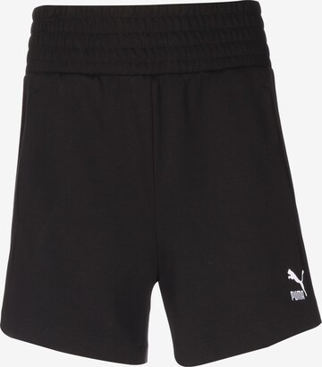 PUMA Regular Workout Pants 'T7' in Black: front