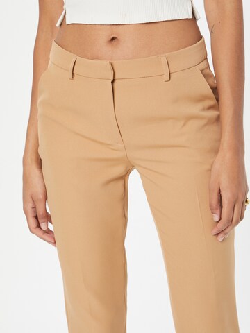 Dorothy Perkins Regular Pleated Pants 'Grazer' in Beige