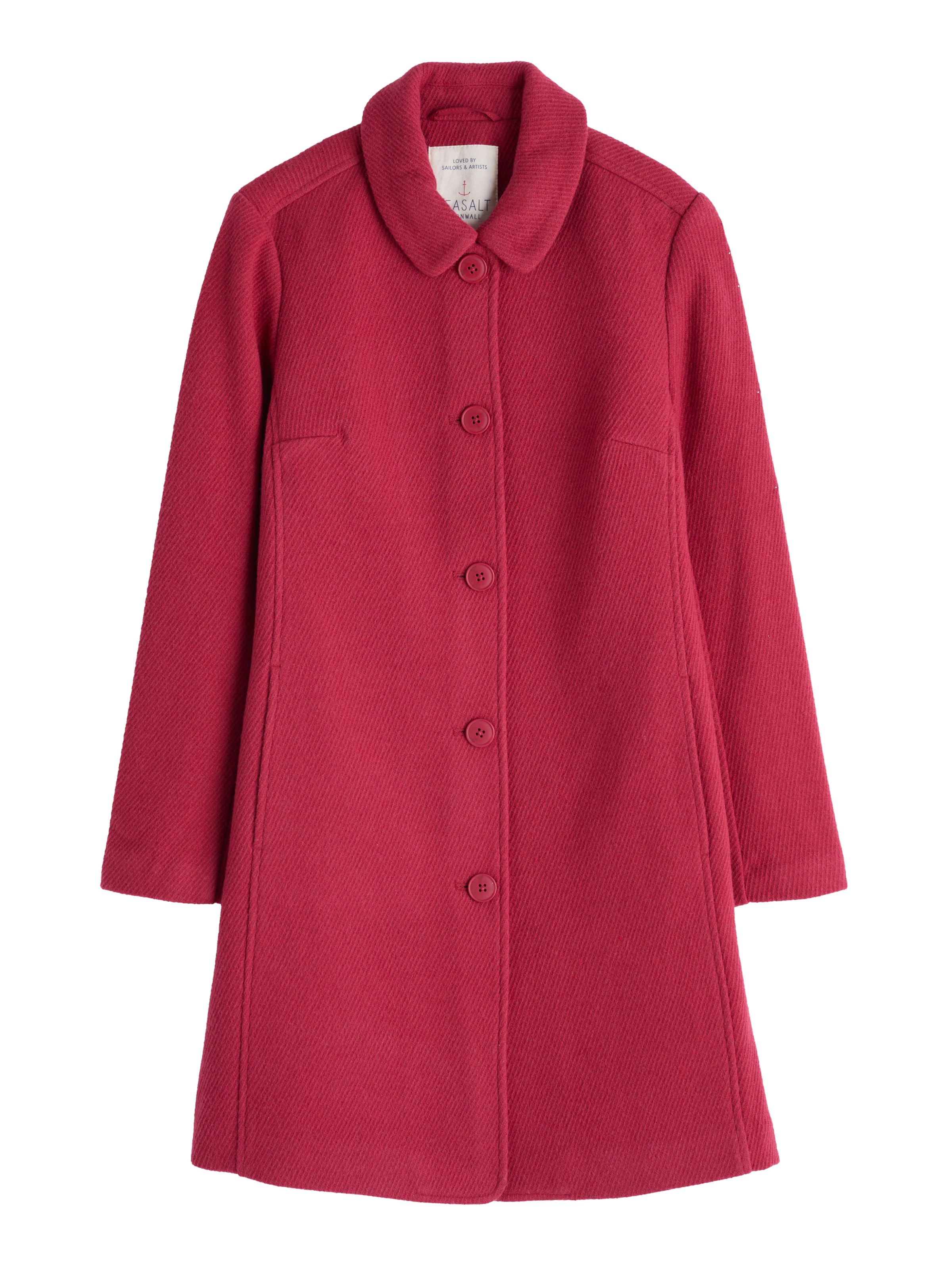 Cappotto di mezza stagione ' Wood Cabin' ' di Seasalt Cornwall in rosso: frontale