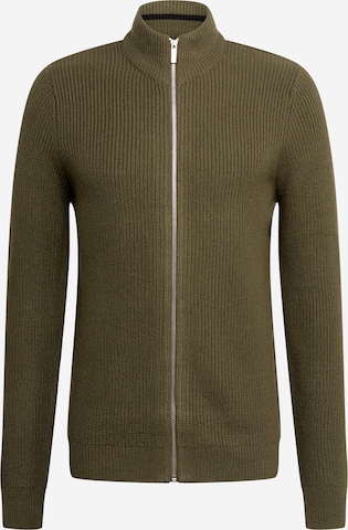 BURTON MENSWEAR LONDON - Ajuste regular Cárdigan en verde: frente