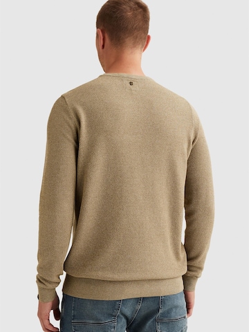 PME Legend - Jersey 'Pullover in cotton/modal with ribbed collar' en beige