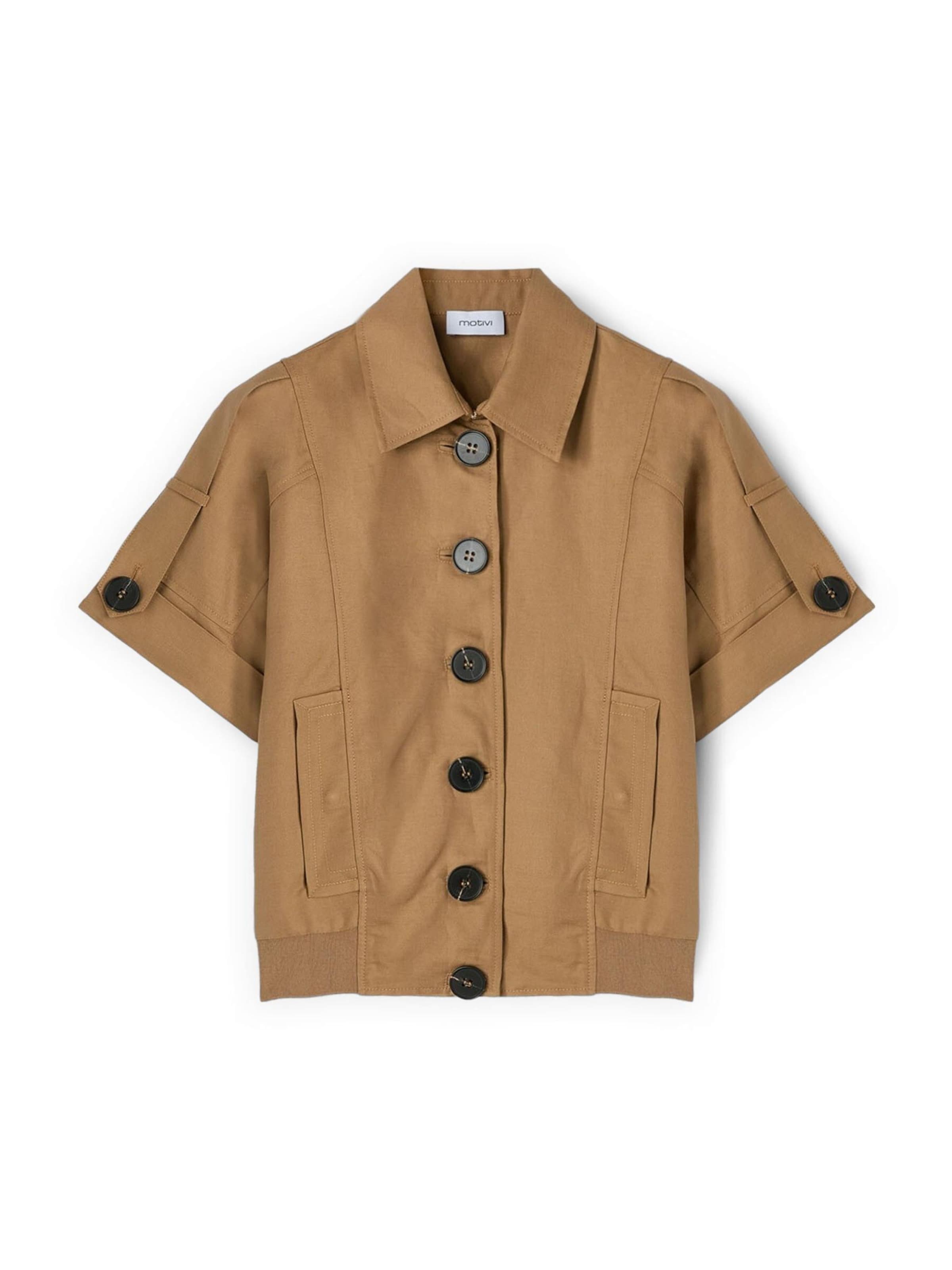 MOTIVI Between-season jacket in Brown: front