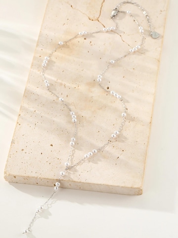Chaîne 'Cluster Pearl Y Chain' Hey Happiness en argent