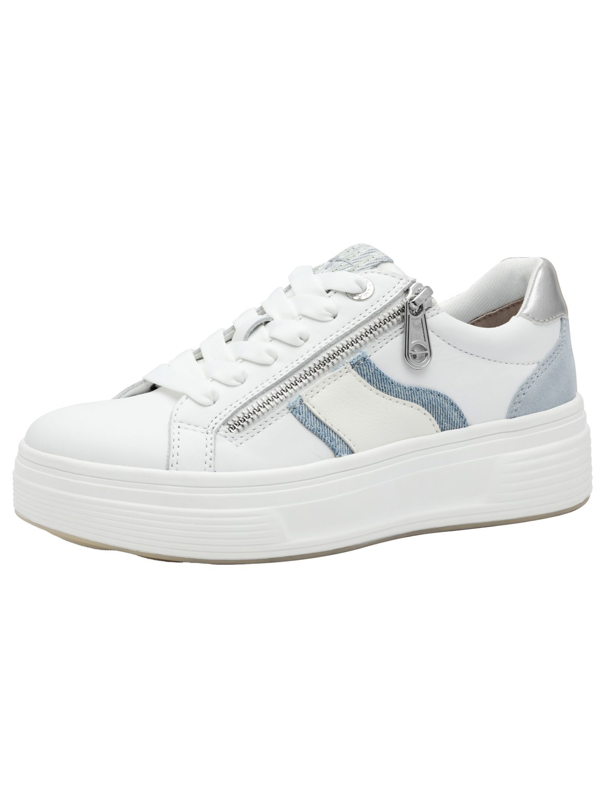 Baskets basses Tamaris en blanc : devant