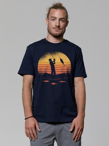 T-Shirt ' Angler ' Watapparel en bleu : devant