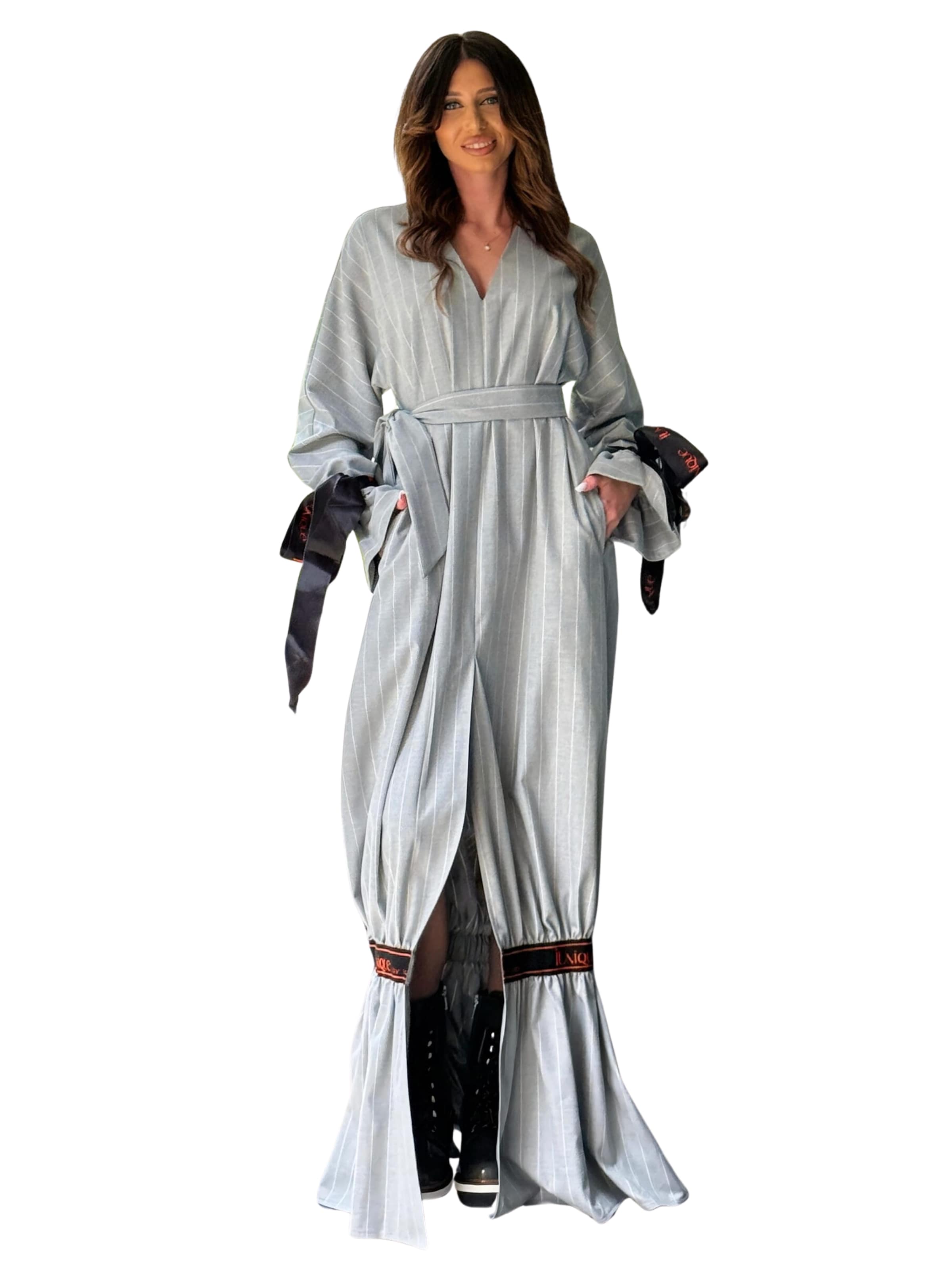 IUnique Kleid 'Adams'‌‌ in Grau: Vorderseite