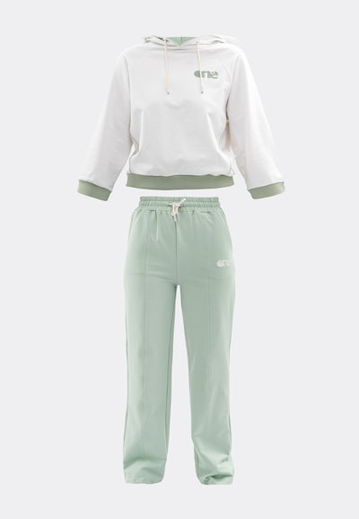 Tom Barron Jogginganzug in grün / weiß, Produktansicht