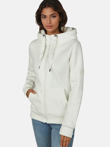 salzhaut Sweatvest in Wit: voorkant