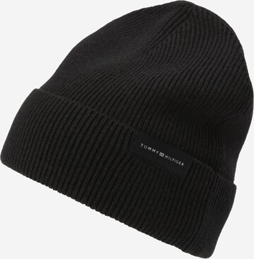 TOMMY HILFIGER Beanie 'UPTOWN' in Black: front