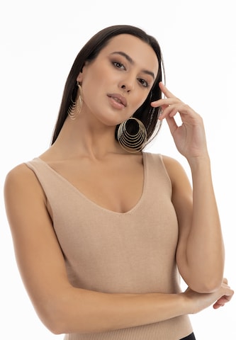 Tops en tricot faina en beige