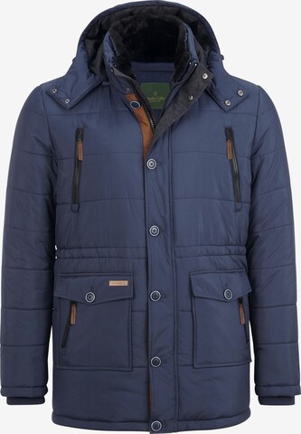 Charles Colby Winter Parka 'Sir Horace' in Blue: front