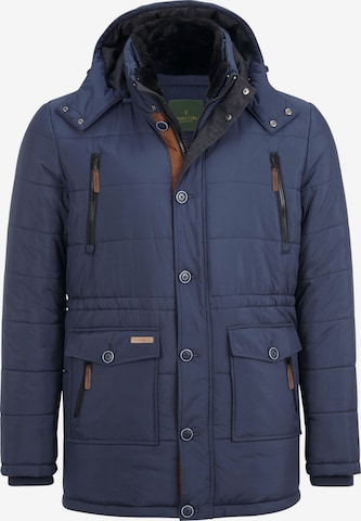 Charles Colby Winterparka 'Sir Horace' in Blauw: voorkant