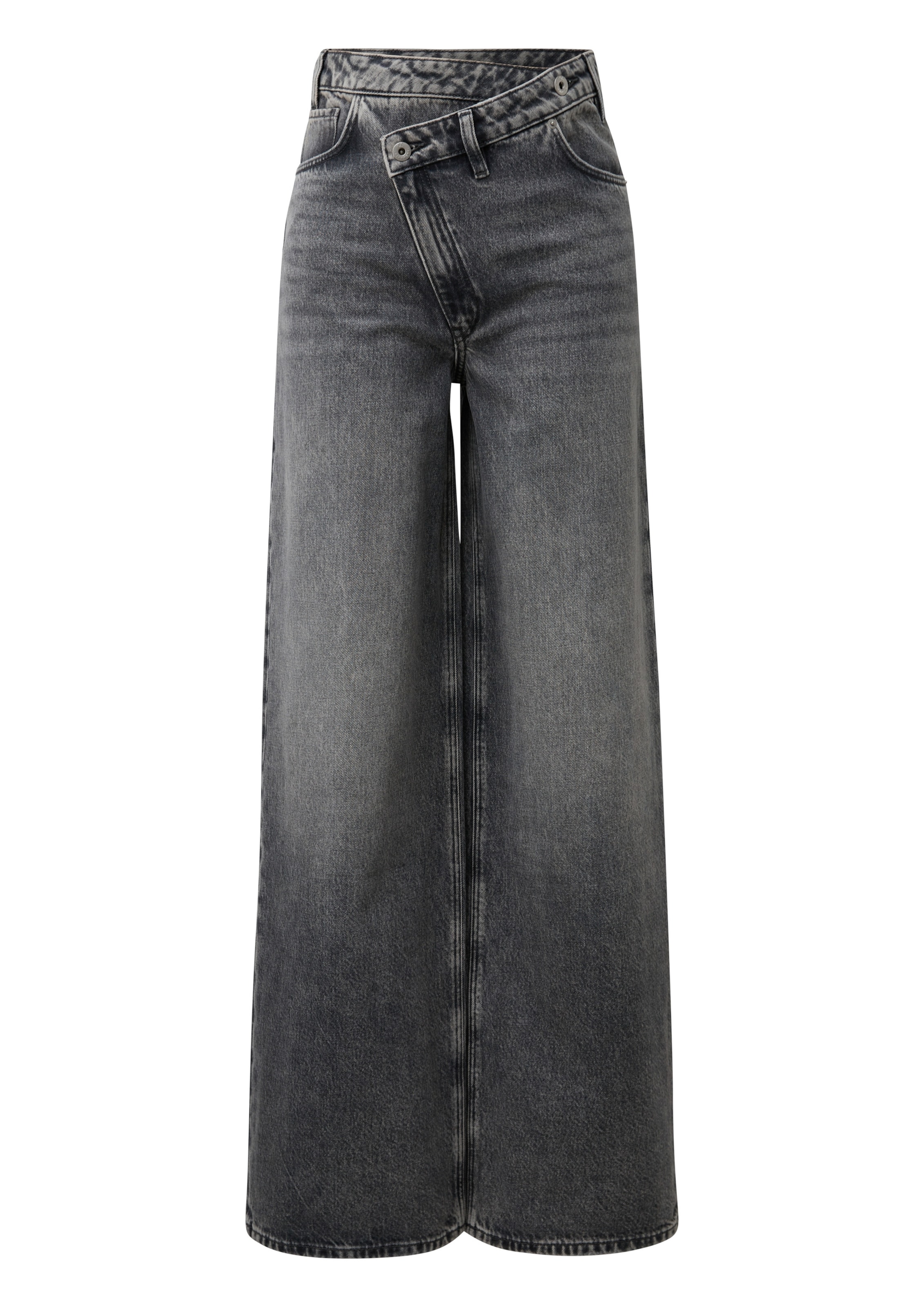 QS Wide leg Jeans 'Catie' in Grijs: voorkant