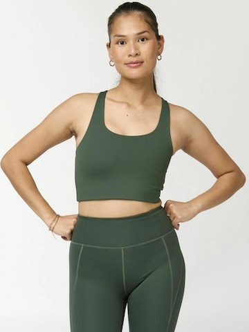 Girlfriend Collective Bustier Top ' Paloma ' in Grün: Vorderseite