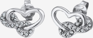 ELLI Ohrringe 'Herz mit Infinity' in Silber: Vorderseite