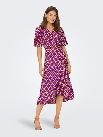 Robe 'LEAH' ONLY en violet : devant