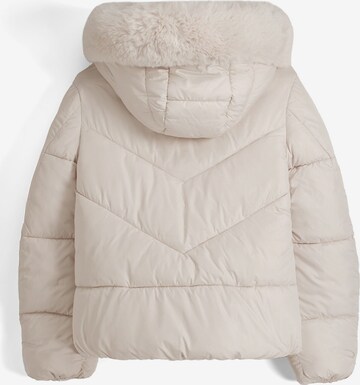 Bershka Winterjas in Beige