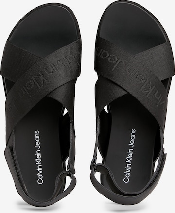 Sandales à lanières Calvin Klein Jeans en noir