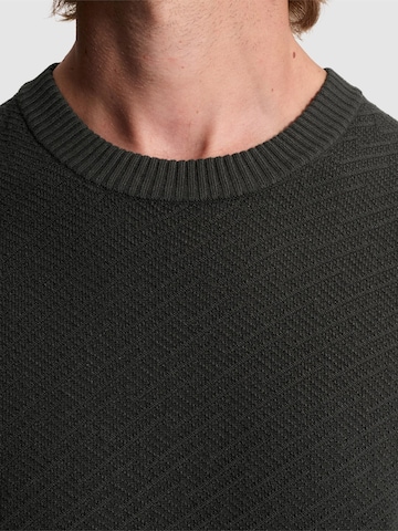 Pullover 'Pullover with allover texture and ribbed trims' di CAST IRON in grigio