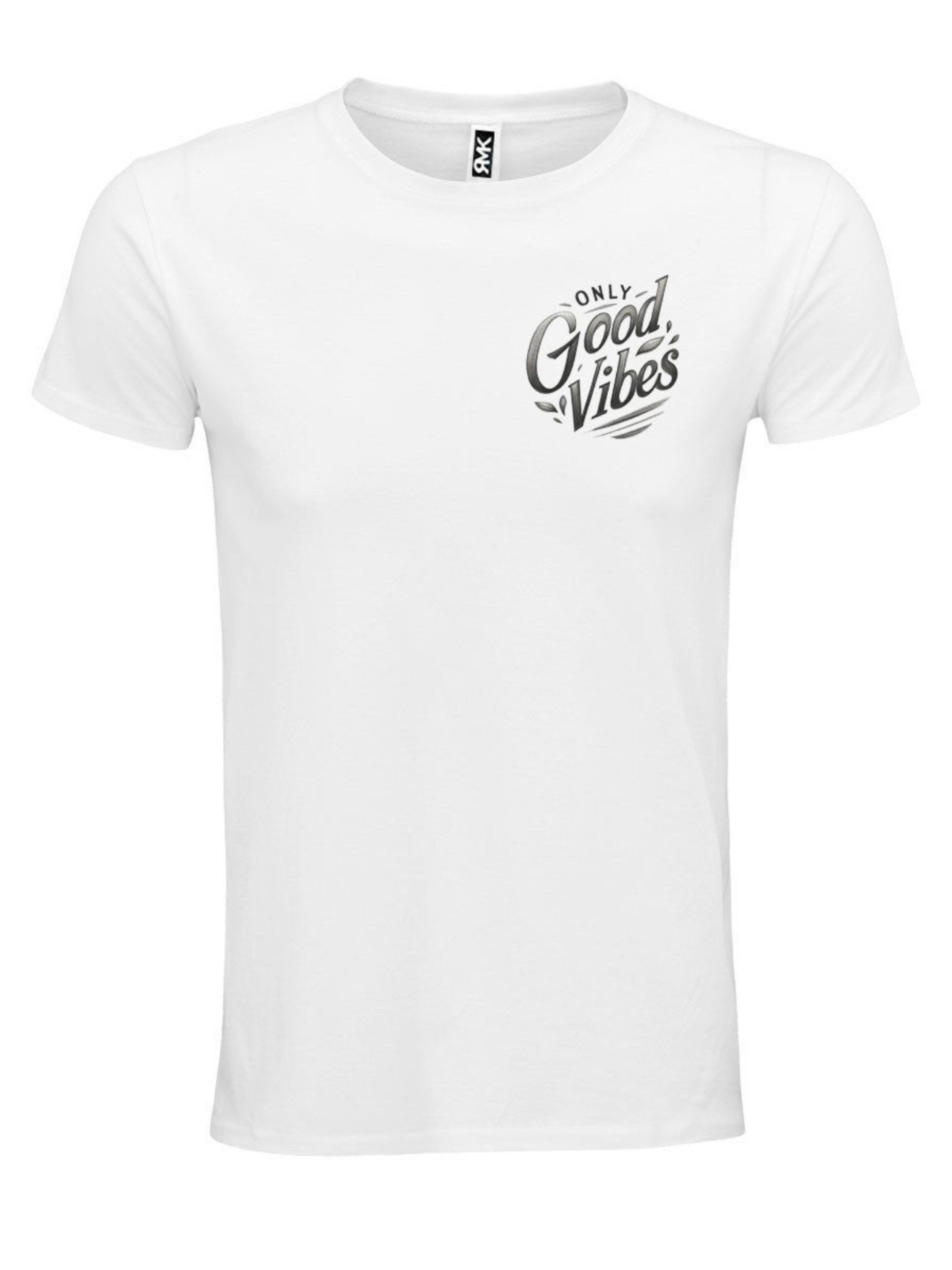 RMK Shirt 'Only Good Vibes' in White denim, Item view