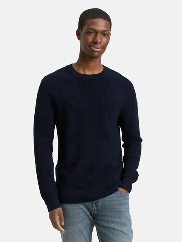 TOM TAILOR DENIM Sweater in Blue: front