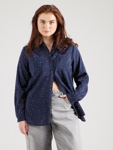 Camicia da donna di ONLY Carmakoma in blu: frontale