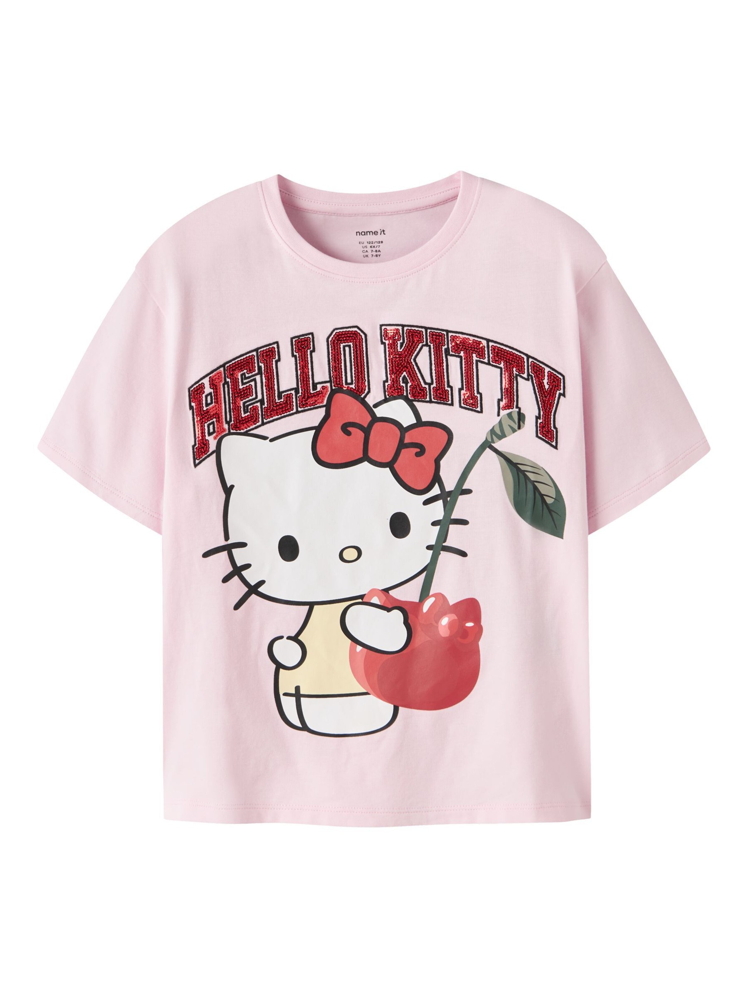 NAME IT Bluser & t-shirts 'Hello Kitty' i 122-128 i beige / grøn / lyserød / rød, Produktvisning