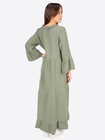 Seasons of April Jurk 'AMARA MUSSELIN ' in Groen