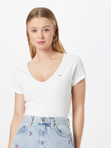 T-shirt Tommy Jeans en blanc : devant