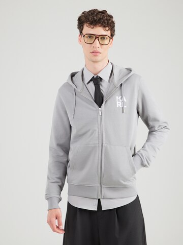 Karl Lagerfeld Bluza rozpinana w kolorze szary: przód