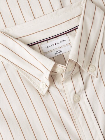 TOMMY HILFIGER Regular Fit Hemd 'Flex' in Beige