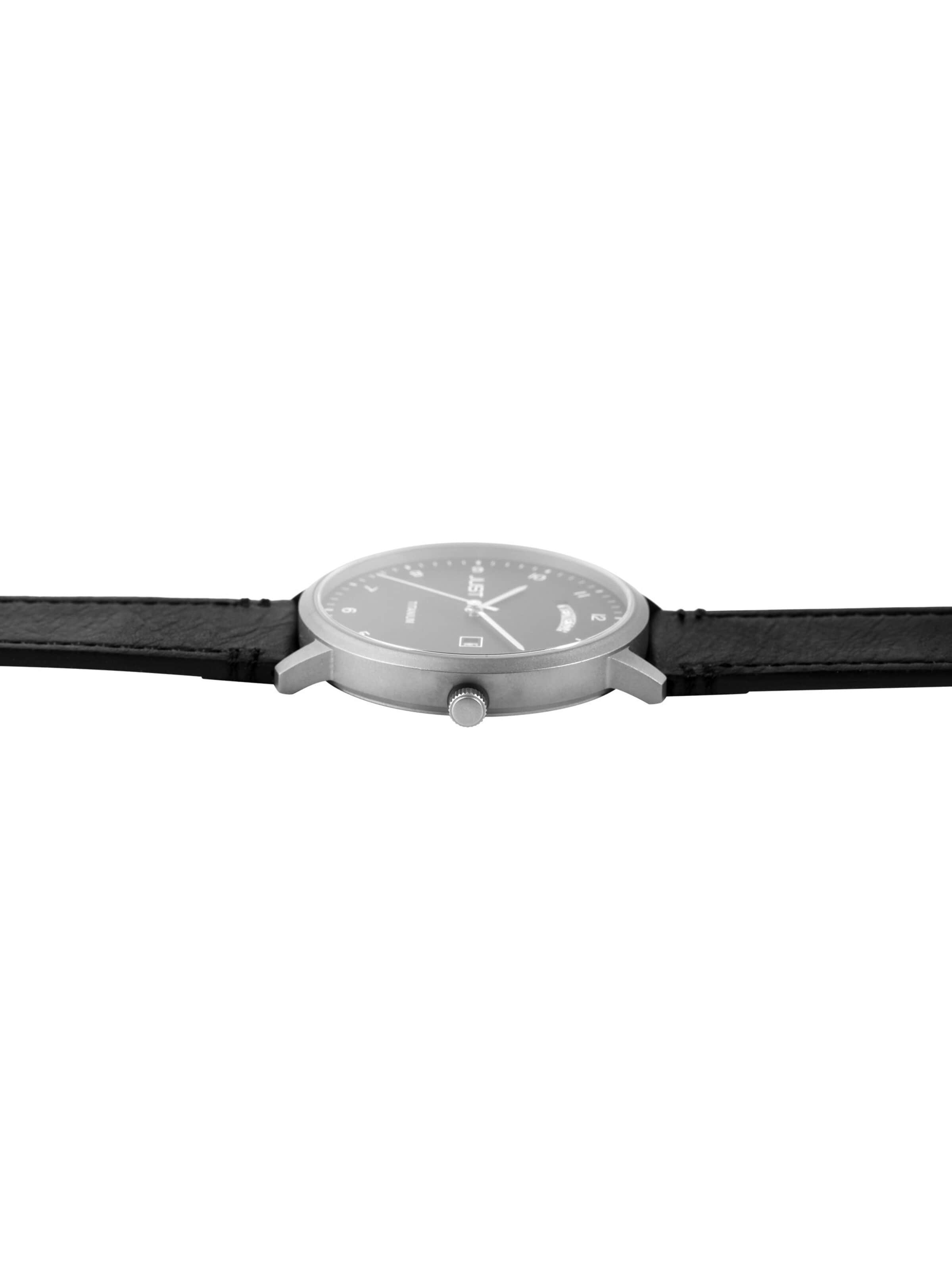 JUST Analog Watch 'Fanis, Datumsanzeige' in Black