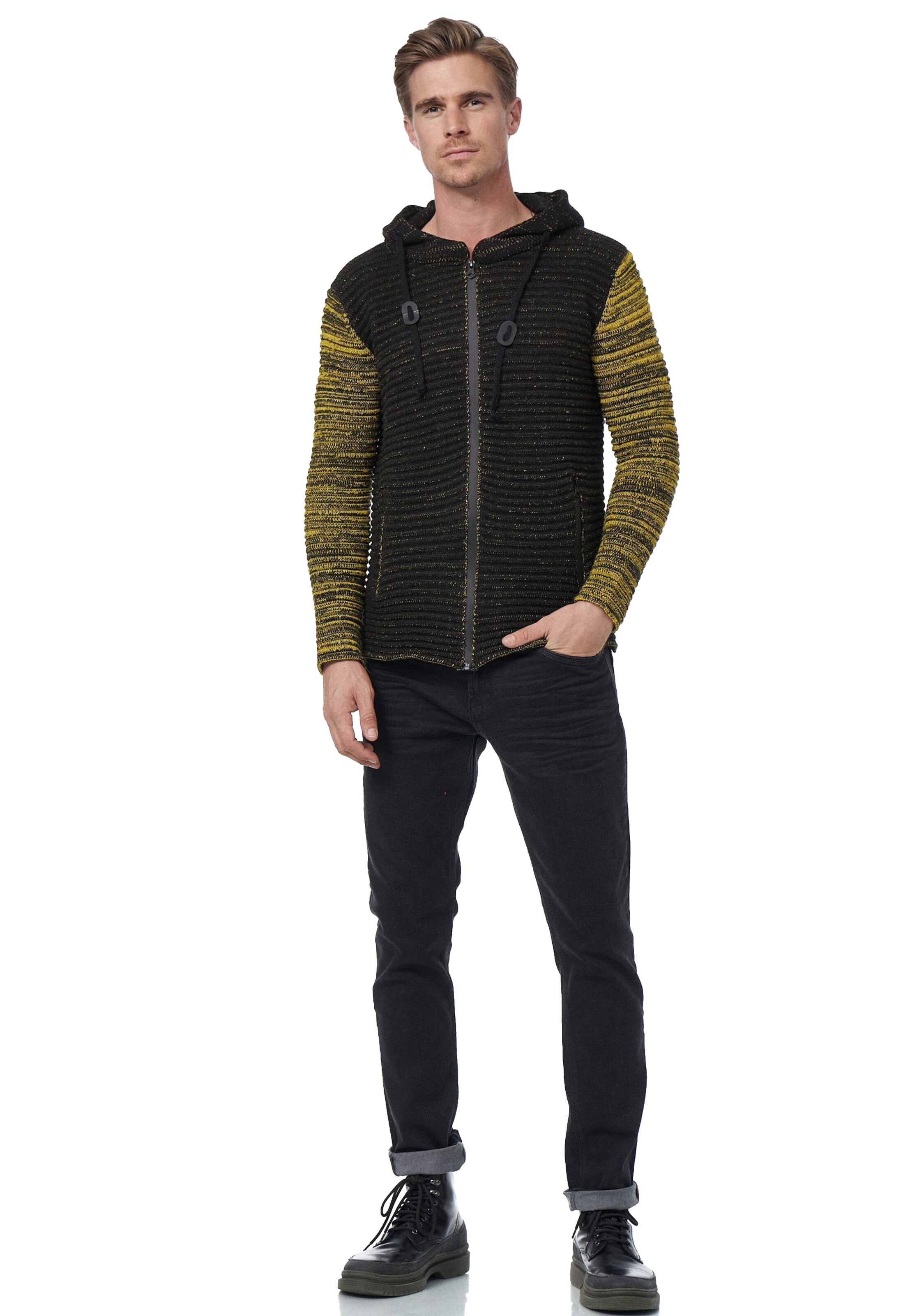 Rusty Neal Strickjacke in Schwarz