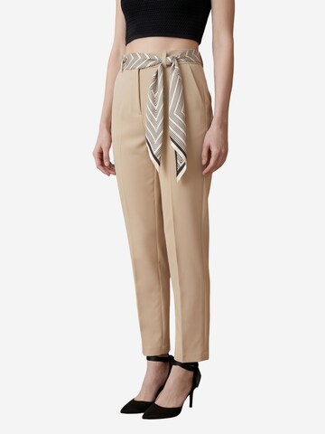 My fashion Regular Pleated Pants in Beige