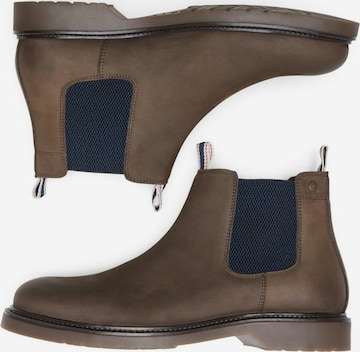 JACK & JONES - Botas chelsea 'Leyton' em castanho