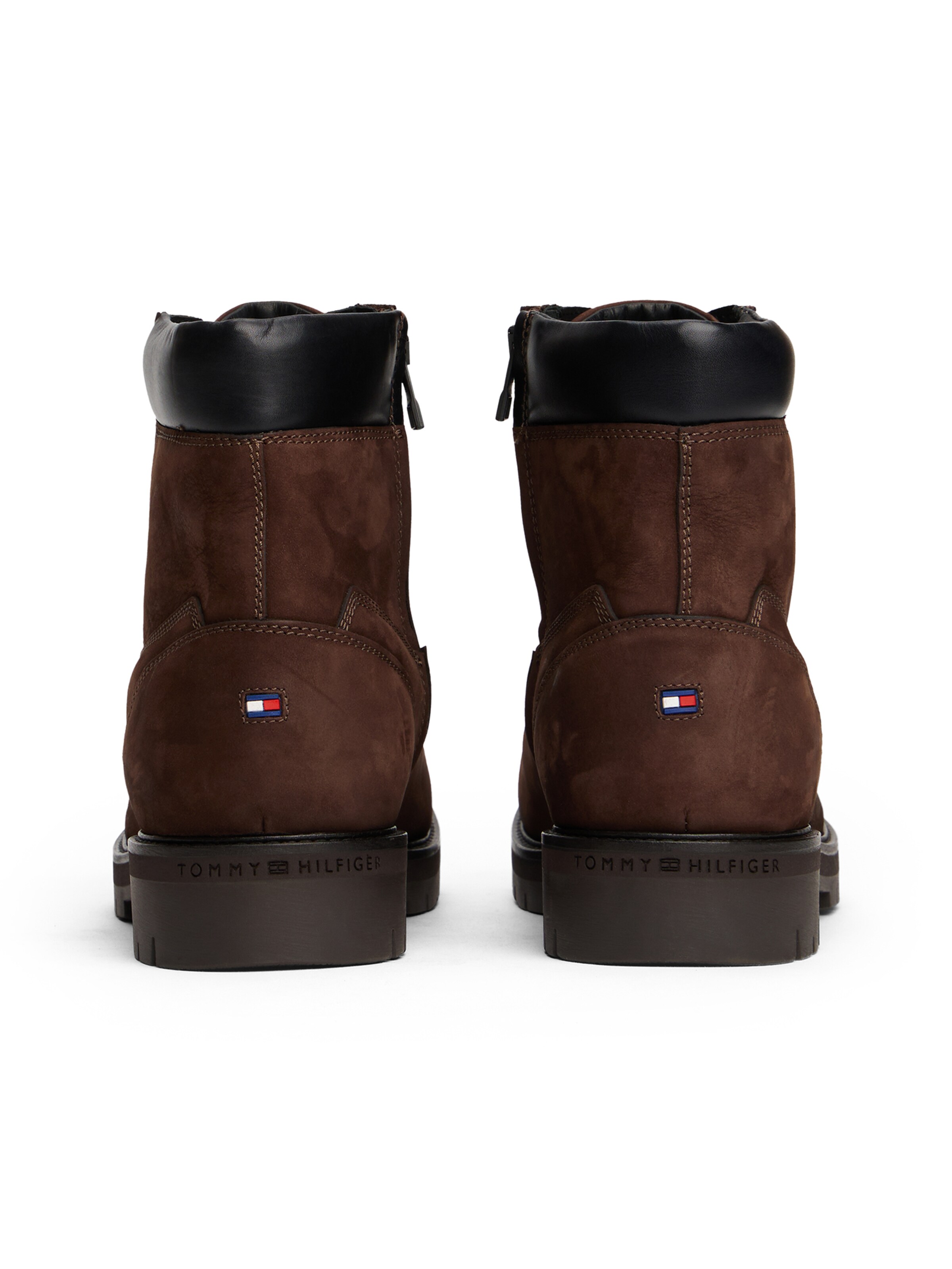 TOMMY HILFIGER Boots med snörning 'FLEX' i brun