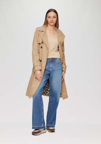 Manteau mi-saison s.Oliver en beige : devant