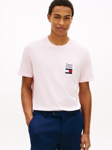 T-Shirt TOMMY HILFIGER en rose : devant