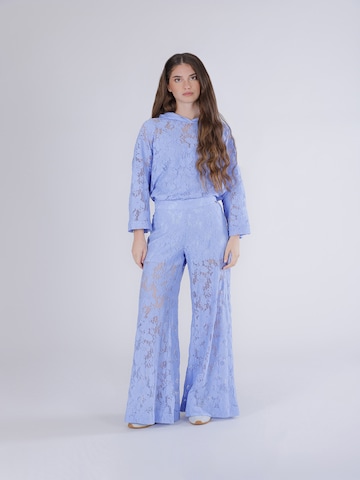 CAFè NOIR Wide leg Broek in Blauw