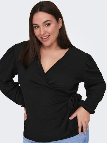 ONLY Carmakoma Bluse in Schwarz: predná strana