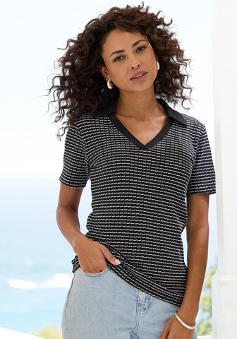 VIVANCE Poloshirt in Schwarz