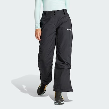 ADIDAS TERREX Regular Workout Pants 'Xperior 2L' in Black: front