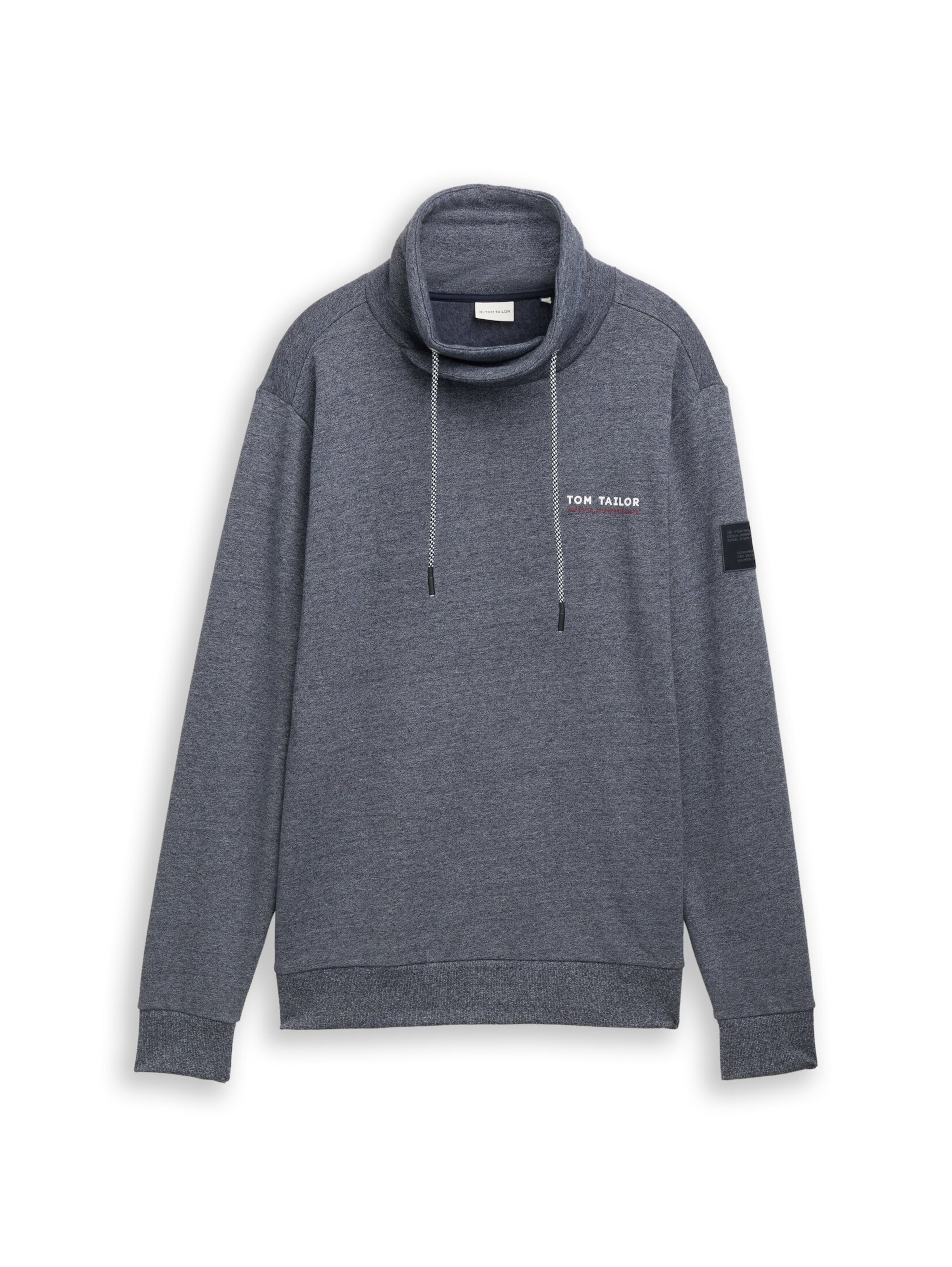 TOM TAILOR Sweatshirt 'Snood' in Blauw: voorkant