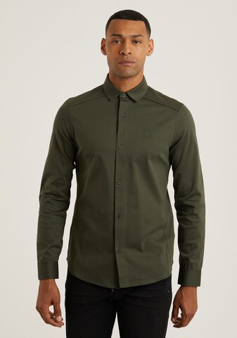 CHASIN' Slim fit Overhemd 'Archer.L Sol' in Groen: voorkant