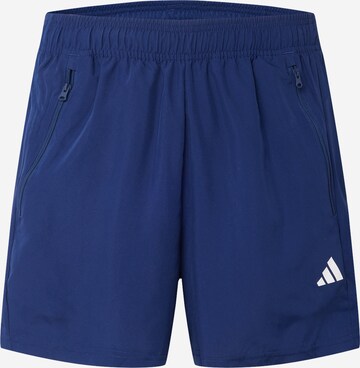 ADIDAS PERFORMANCE Workout Pants 'Train Essentials' in Blue: front