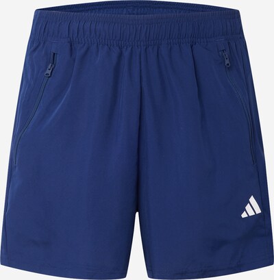 ADIDAS PERFORMANCE Pantalon de sport 'Train Essentials' en bleu foncé / blanc, Vue avec produit