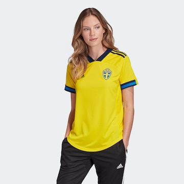 ADIDAS SPORTSWEAR - Camisola de futebol 'Schweden Home EM 2020' em amarelo: frente