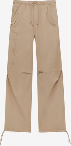 Pull&Bear Regular Cargo Pants in Brown: front