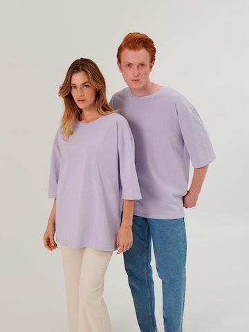 ABOUT YOU x Swalina&Linus - Camisa 'Selim' em roxo: frente